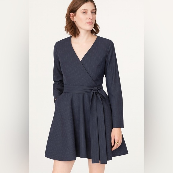 Club Monaco Dresses & Skirts - NWT Club Monaco Donisha Dress Long Sleeve Navy Belted Modern Preppy Feminine, 2